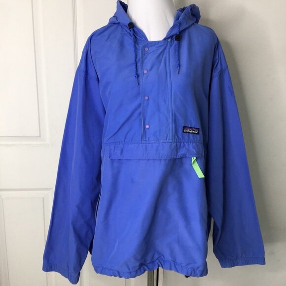Patagonia Vintage Windbreaker Hoodie Pullover Jacket Size Medium